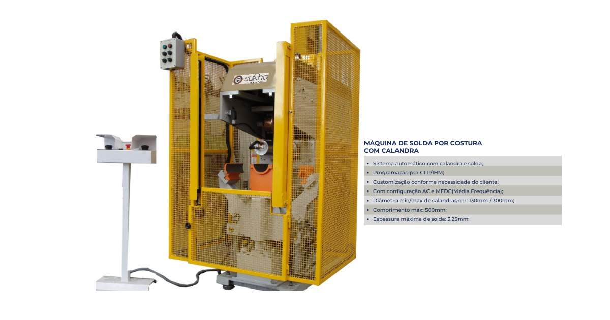Máquina De Solda Costura Com Calandra Automatizada
